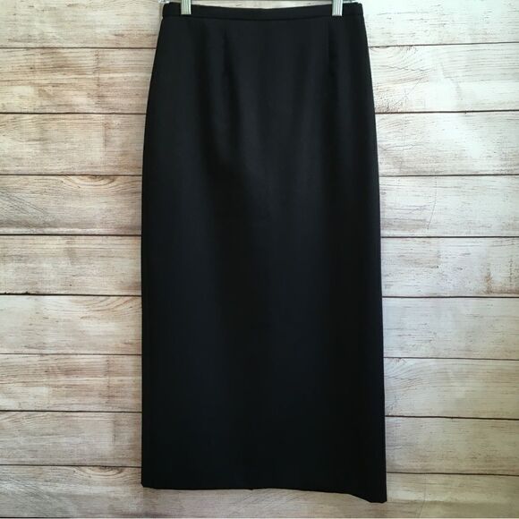 NEW WITHOUT TAGS SAG HARBOR WOOL MAXI SKIRT IN BLACK - Picture 1 of 7